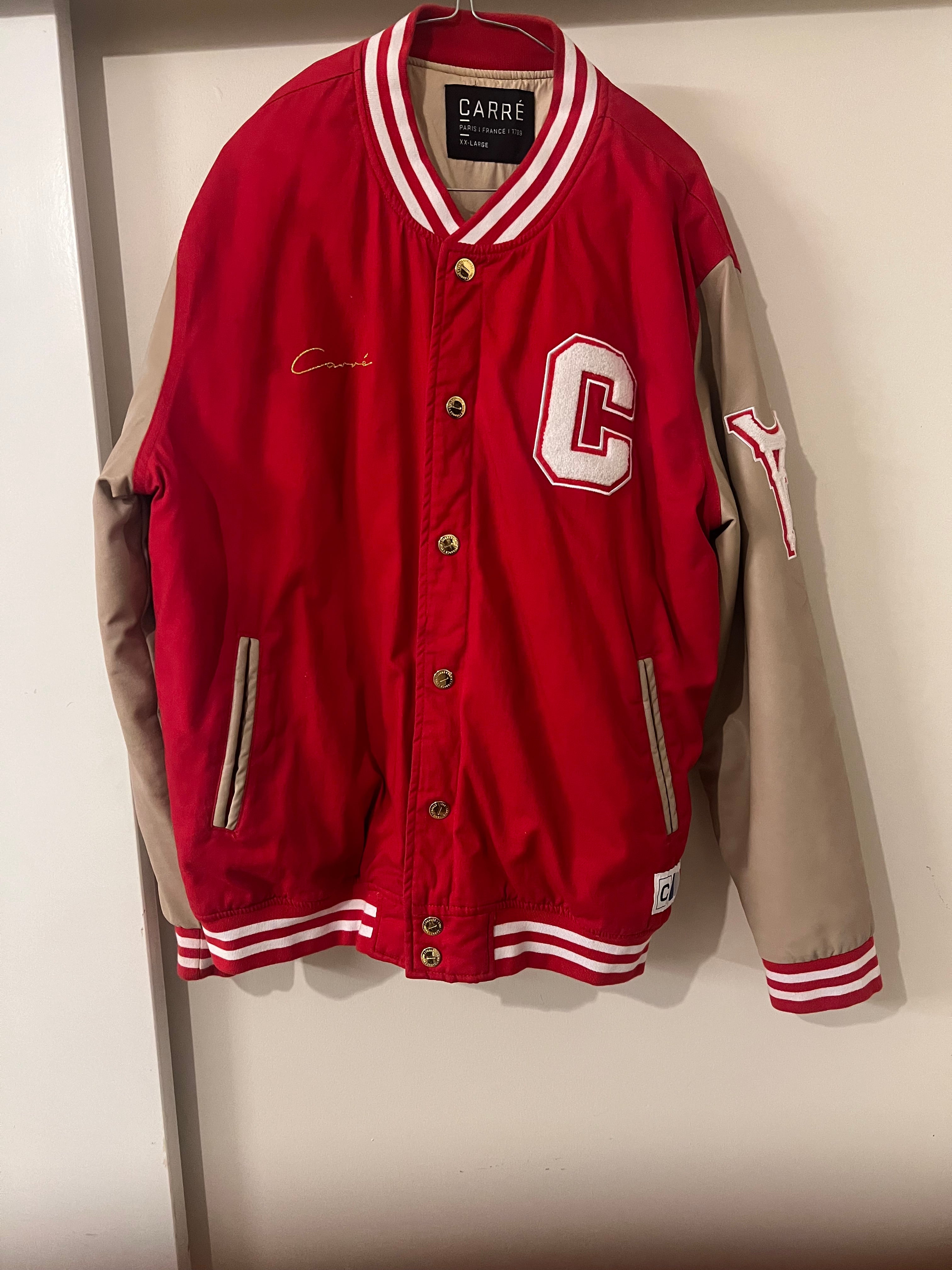 Carré Paris Red Varsity Jacket