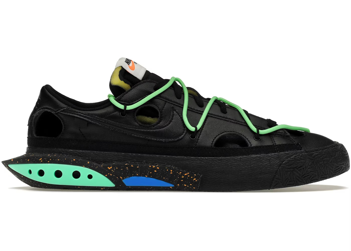Nike Blazer Low Off-White Black Electro Green (M:11.5)